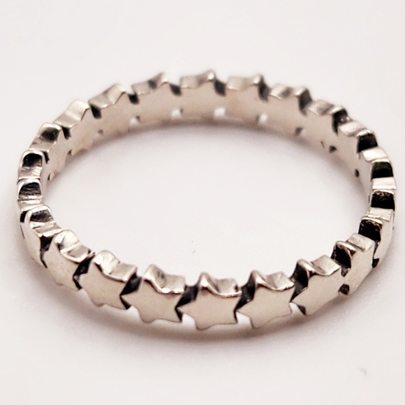 Silver Star Shaped Stacking Ring - Picture 9 of 9